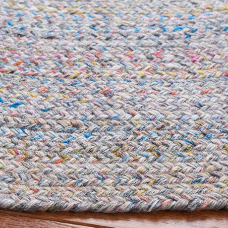 Safavieh Braided 5'-0" x 5'-0" Rug in Yellow / Grey