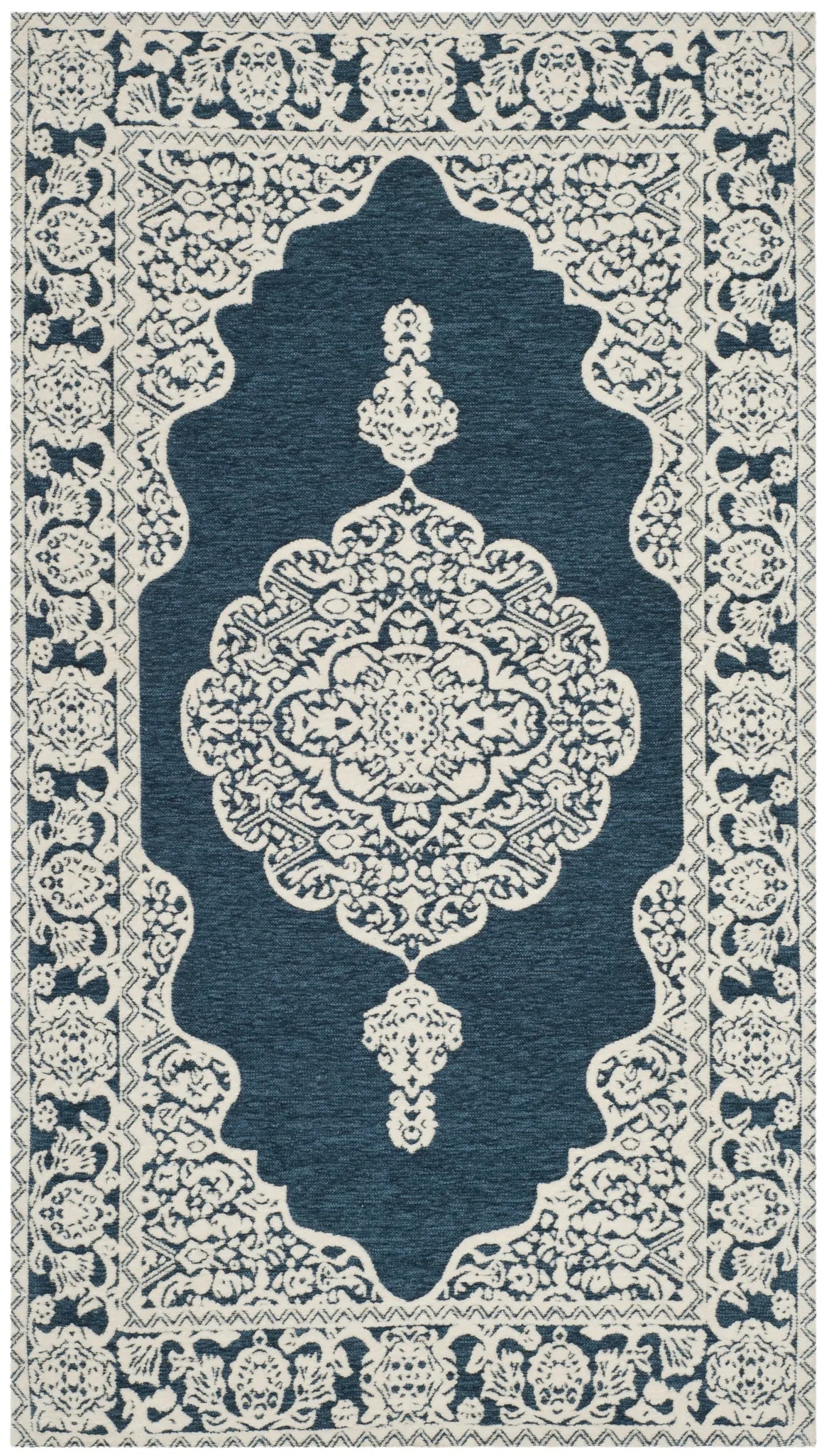 Safavieh Marbella 2'-3" x 4'-0" Rug in Dark Blue / Ivory