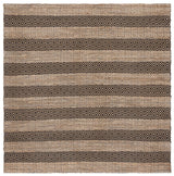 Safavieh Natural Fiber 6'-6" x 6'-6" Rug in Black / Natural