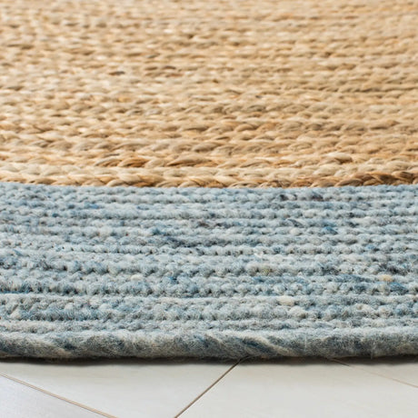Safavieh Braided 5'-0" x 5'-0" Rug in Light Blue / Gold