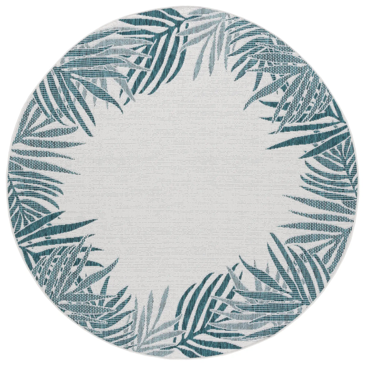 Safavieh Beach House 6'-7" x 6'-7" Rug in Blue / Ivory