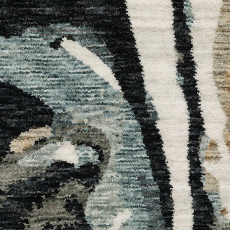 Oriental Weavers Sphinx ECHO ECH07 Blue Abstract Rugs - room scene 2
