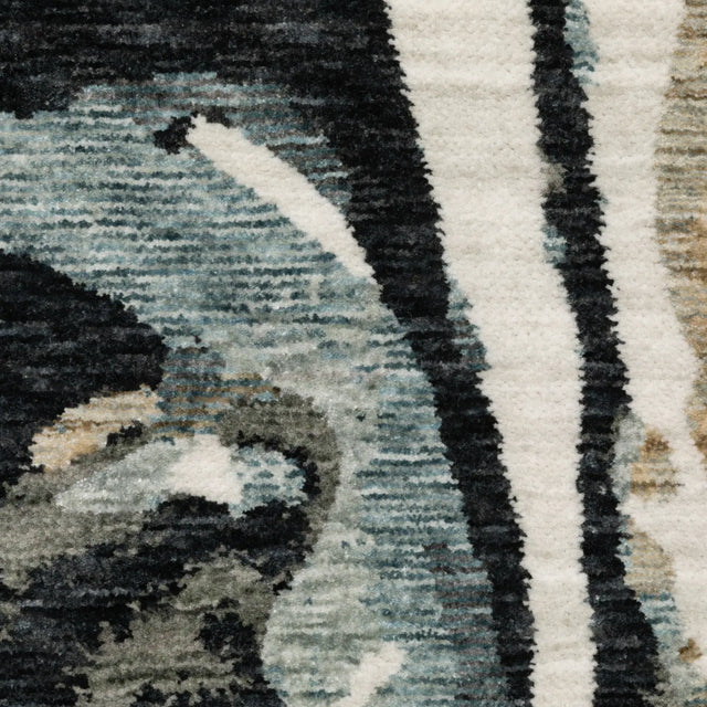 Oriental Weavers Sphinx ECHO ECH07 Blue Abstract Rugs - room scene 2