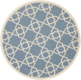 Safavieh Courtyard 5'-3" x 5'-3" Rug in Blue / Beige