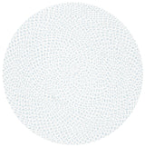 Safavieh Braided 3'-0" x 3'-0" Rug in Ivory / Light Blue