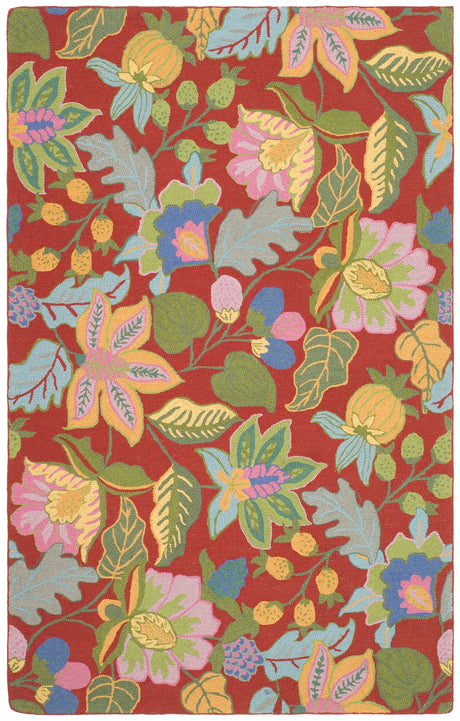 Safavieh Jardin 4'-0" x 6'-0" Rug in Red / Multi