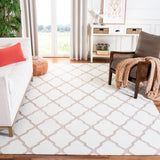 Safavieh Dhurries 8'-0" x 10'-0" Rug in Ivory / Camel