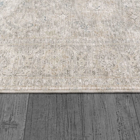 Dynamic Rugs Dharma 12041 Power Loomed Transitional Light Beige/Grey Rug - Pile