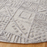 Safavieh Textual 6'-0" x 6'-0" Rug in Grey
