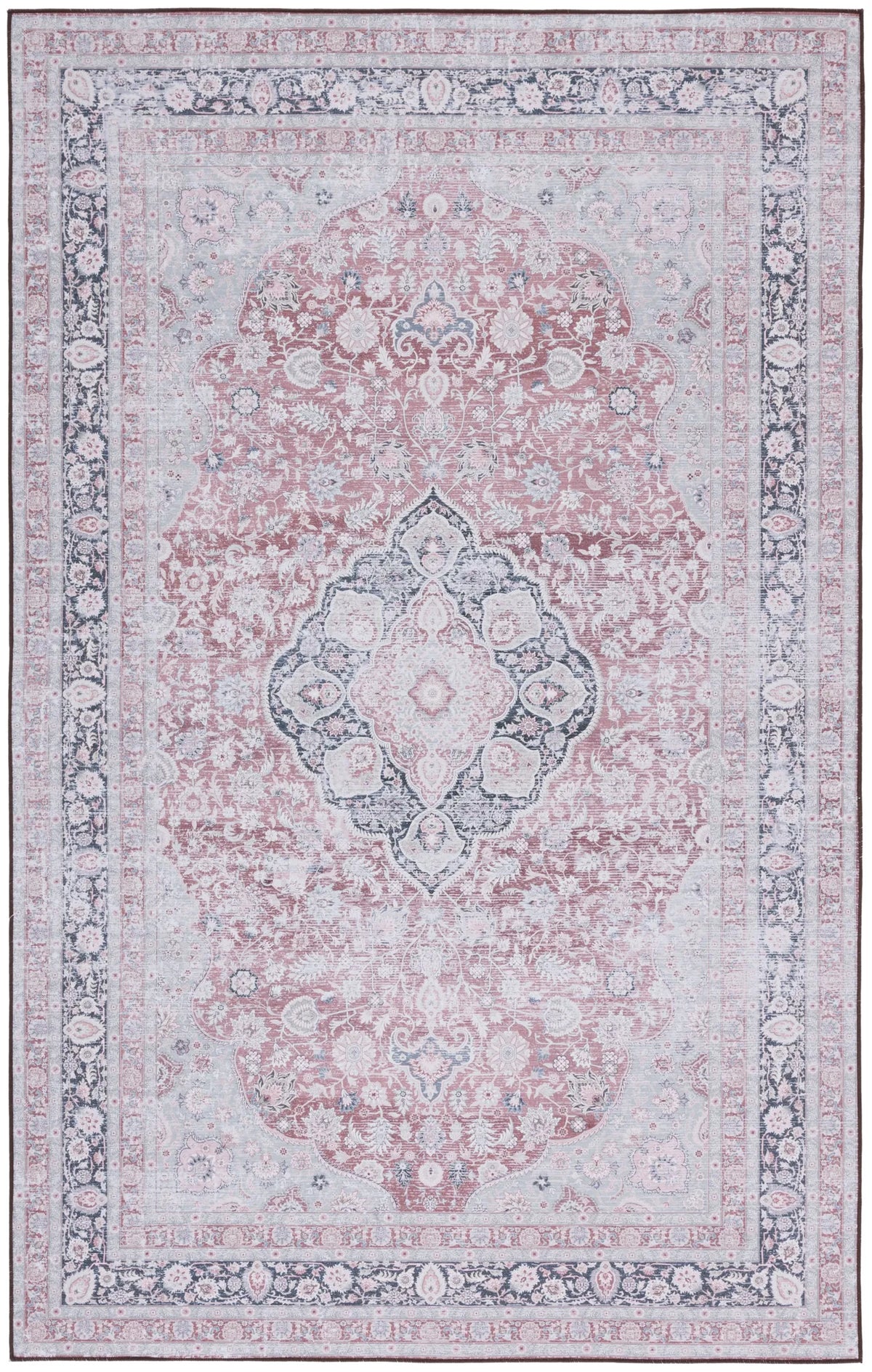 Safavieh Tucson 4'-0" x 6'-0" Rug in Rust / Sage