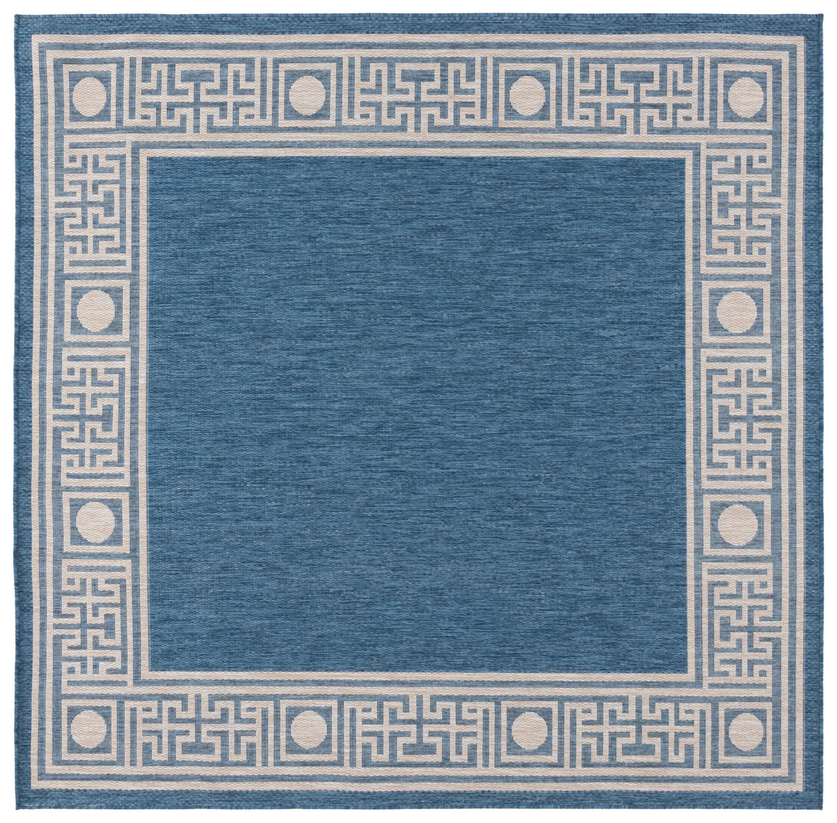 Safavieh Beach House 6'-7" x 6'-7" Rug in Blue / Ivory