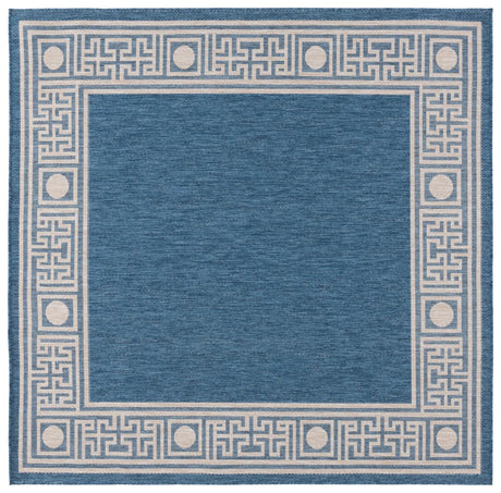 Safavieh Beach House 6'-7" x 6'-7" Rug in Blue / Ivory