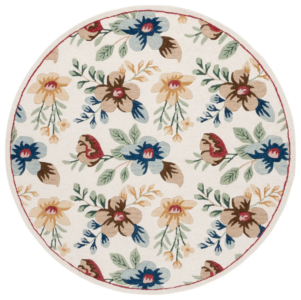 Safavieh Blossom 6'-0" x 6'-0" Rug in Ivory / Blue