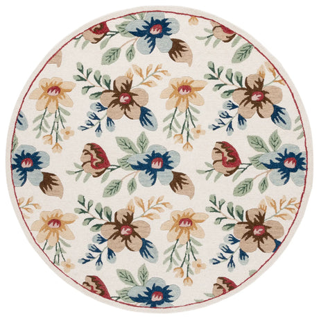 Safavieh Blossom 6'-0" x 6'-0" Rug in Ivory / Blue