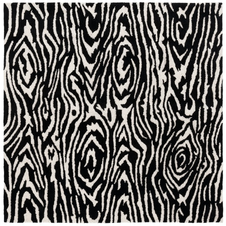 Safavieh Ebony 6'-0" x 6'-0" Rug in Black / Ivory