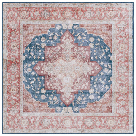Safavieh Tucson 6'-0" x 6'-0" Rug in Navy / Rust