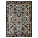 Oriental Weavers Sphinx ELIANA ELI08 Blue Floral Rugs - main flat