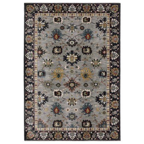 Oriental Weavers Sphinx ELIANA ELI08 Blue Floral Rugs - main flat