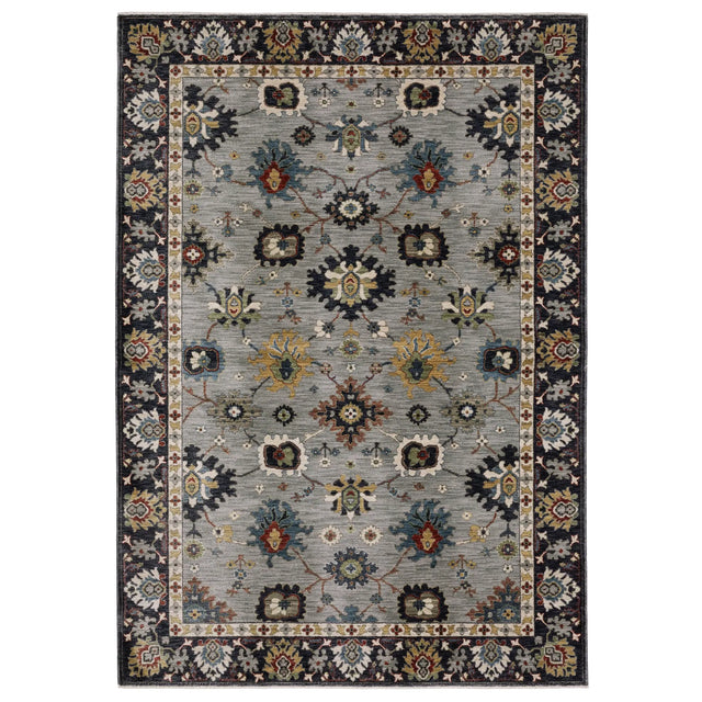 Oriental Weavers Sphinx ELIANA ELI08 Blue Floral Rugs - main flat