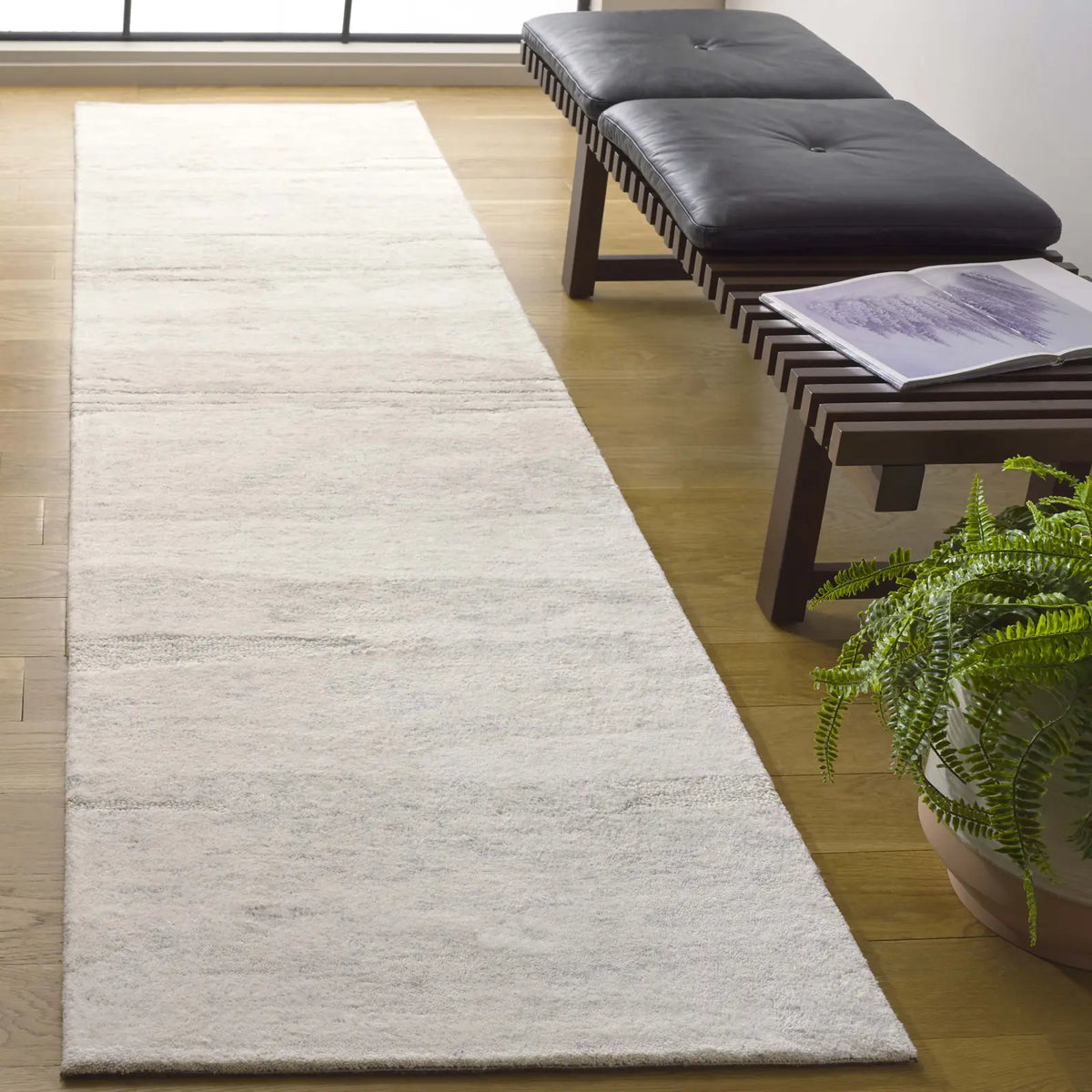Safavieh Ebony 2'-3" x 9'-0" Rug in Light Grey / Beige