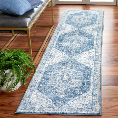 Safavieh Layla 2'-2" x 9'-0" Rug in Ivory Grey / Blue