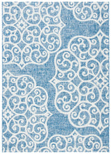 Safavieh Courtyard 4'-5" x 6'-5" Rug in Navy / Grey