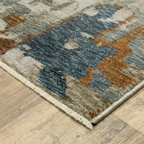 Oriental Weavers Sphinx Hayden Hay02 Beige/ Multi Rug - corner detail