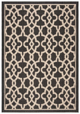 Safavieh Courtyard 4'-0" x 5'-7" Rug in Black / Beige