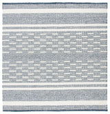 Safavieh Striped Kilim 7'-0" x 7'-0" Rug in Navy / Ivory