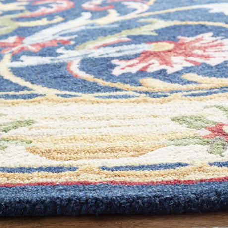 Safavieh Heritage 6'-0" x 6'-0" Rug in Navy / Ivory
