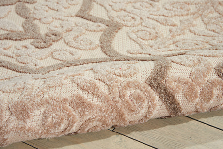 Nourison Aloha ALH14 Machine Made Cream Rug