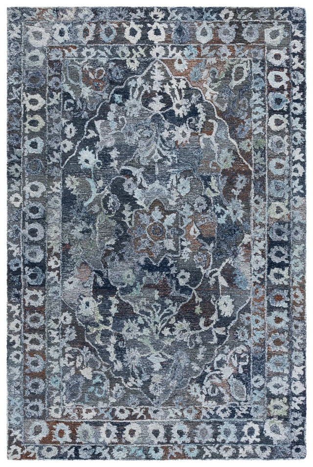 Safavieh Anatolia 4'-0" x 6'-0" Rug in Grey / Ivory