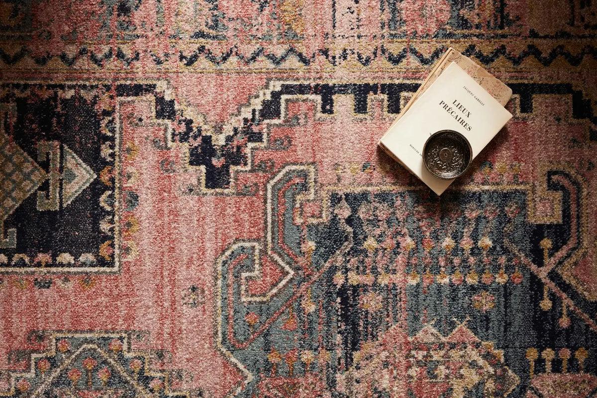 Loloi Jocelyn Joc-06 Rose/Rose Rugs - styled aerial 1