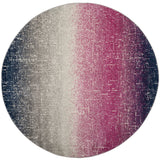 Safavieh Madison 6'-7" x 6'-7" Rug in Fuchsia / Navy