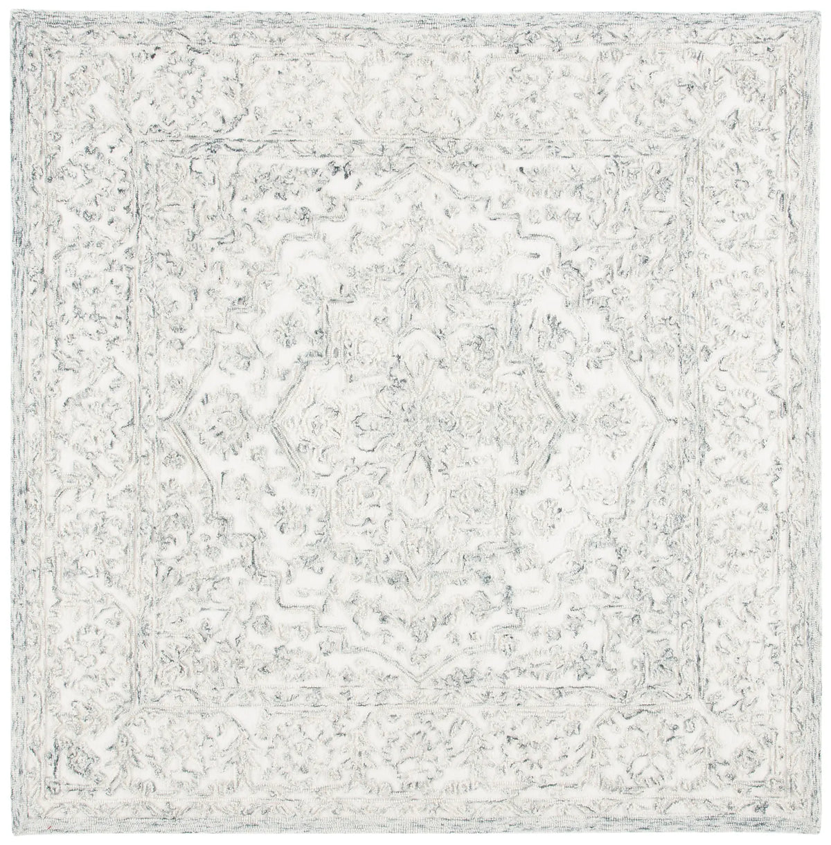 Safavieh Trace 6'-0" x 6'-0" Rug in Ivory / Charcoal