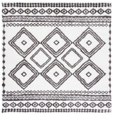 Safavieh Berber Shag 7'-0" x 7'-0" Rug in Ivory / Dark Grey