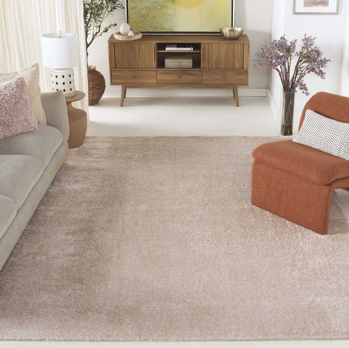 Safavieh Tahoe Shag 10'-0" x 13'-0" Rug in Beige