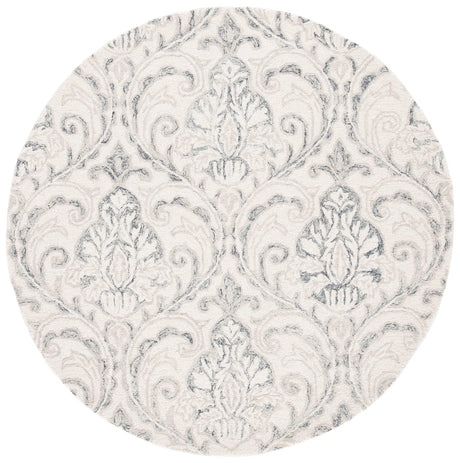 Safavieh Micro-Loop 5'-0" x 5'-0" Rug in Ivory / Grey