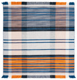 Safavieh Striped Kilim 6'-0" x 6'-0" Rug in Orange / Blue