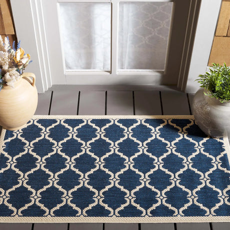 Safavieh Courtyard 2'-0" x 3'-7" Rug in Navy / Beige