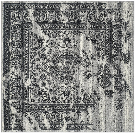 Safavieh Adirondack 6'-0" x 6'-0" Rug in Silver / Black