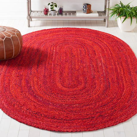 Safavieh Braided 5'-0" x 8'-0" Rug in Red