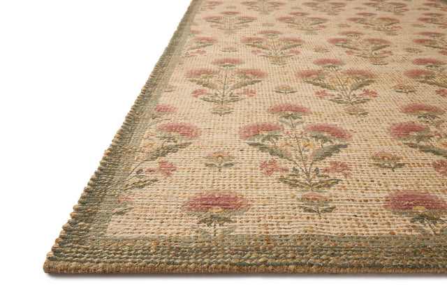 Chris Loves Julia x Loloi Rue RUE-01 Sage / Blush Rug - rug corner
