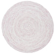 Safavieh Braided 5'-0" x 5'-0" Rug in Ivory / Pink