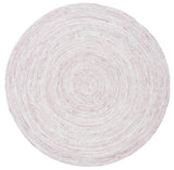 Safavieh Braided 5'-0" x 5'-0" Rug in Ivory / Pink