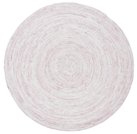 Safavieh Braided 5'-0" x 5'-0" Rug in Ivory / Pink
