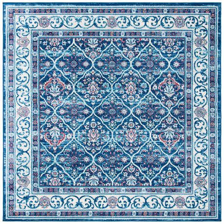 Safavieh Brentwood 6'-7" x 6'-7" Rug in Navy / Red