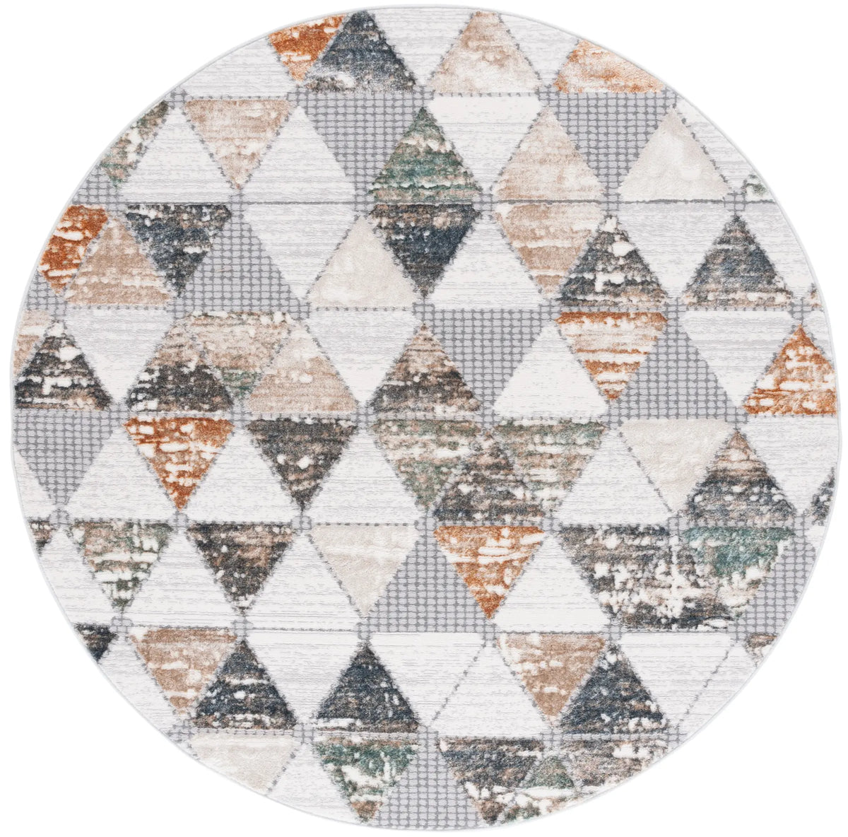 Safavieh Alenia 100 6'-7" x 6'-7" Rug in Grey / Beige