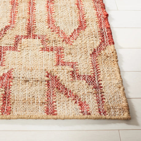 Safavieh Natural Fiber 4'-0" x 6'-0" Rug in Natural / Red