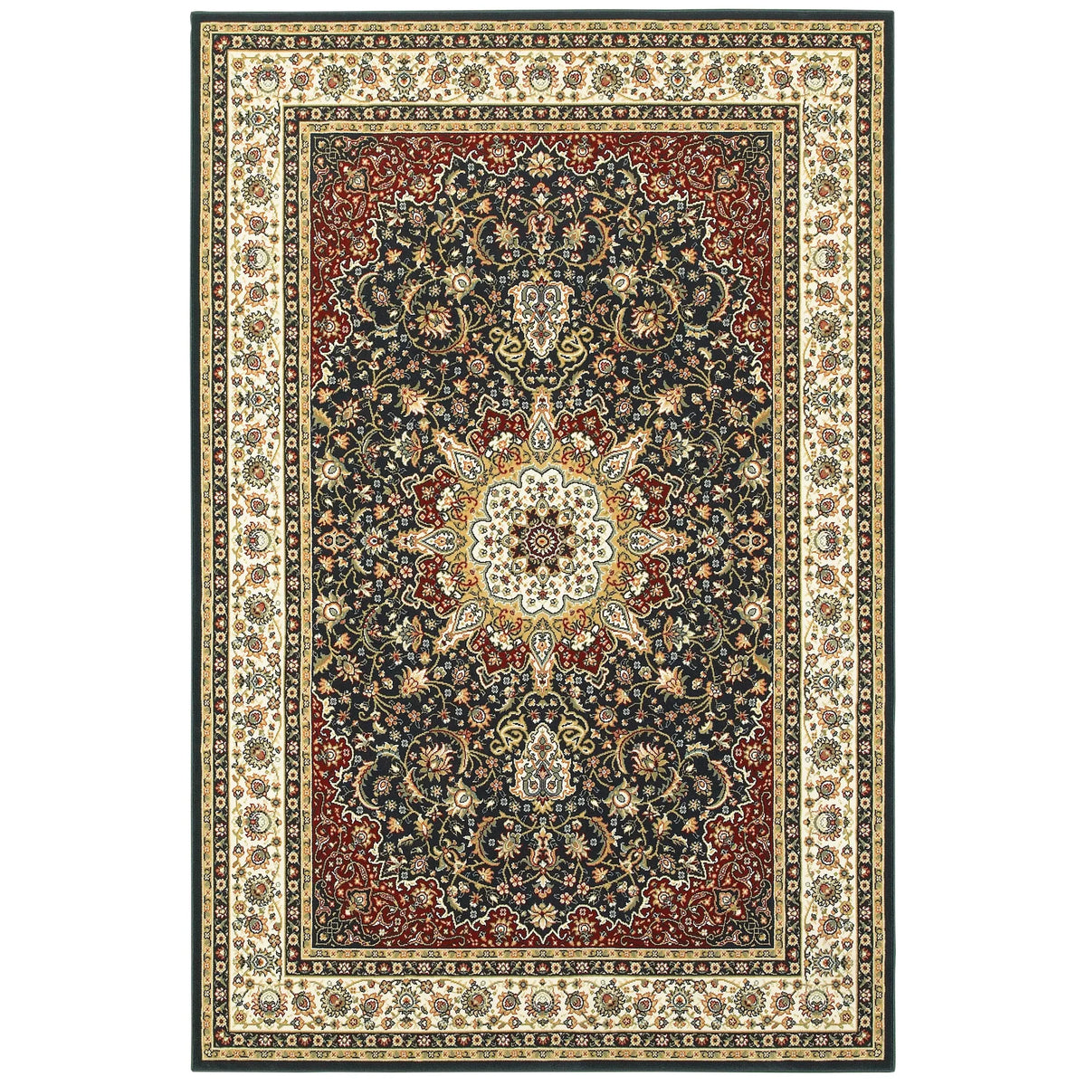 Oriental Weavers Sphinx Kashan 119U1 Navy / Ivory Rugs - main flat